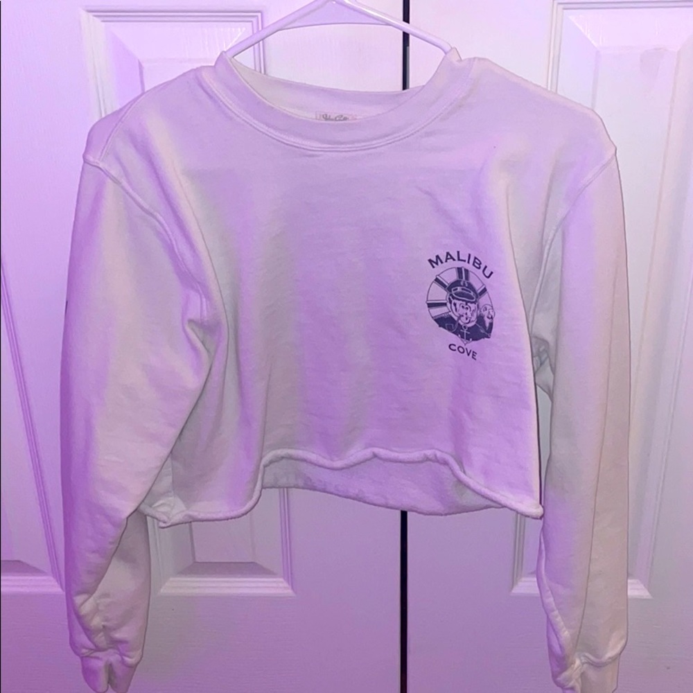 brandy Melville Malibu cove crop sweatshirt